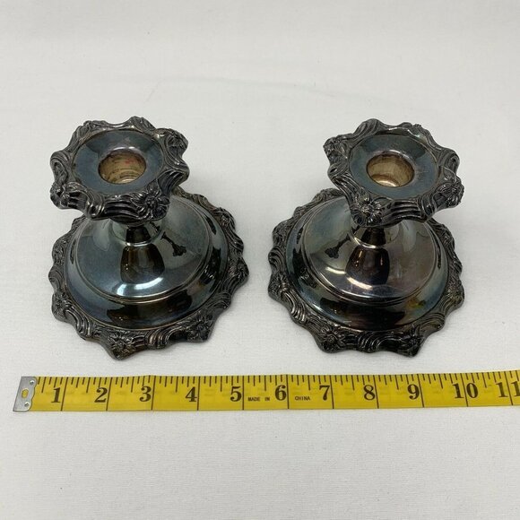 Vintage Sheridan Silver Candle Holders (set of 2) - Picture 10 of 12